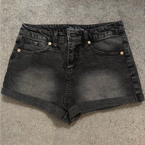 wild fable Black Wash High-Rise Denim Shorts